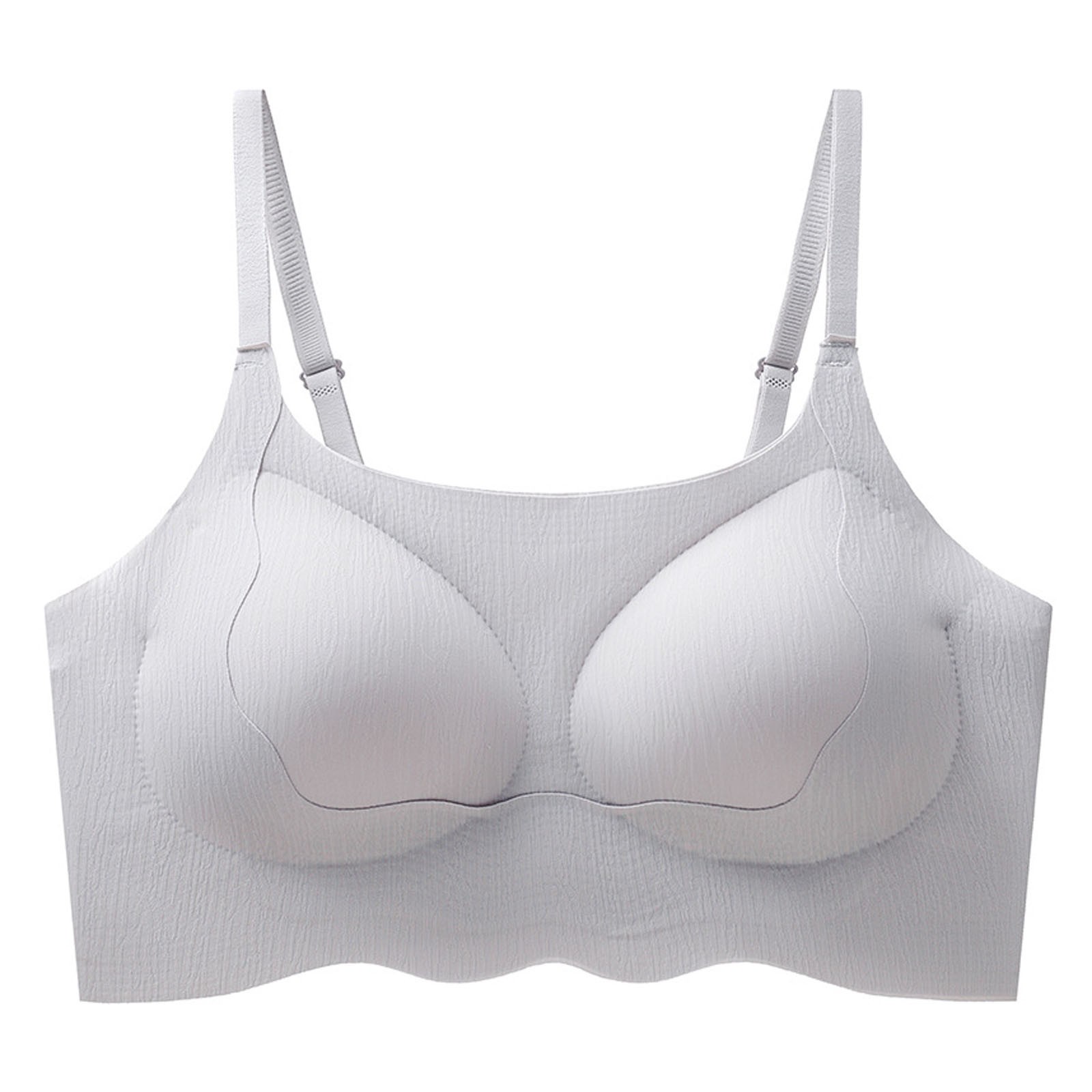 thumbnail image 4 of Sujetador fino sin costuras para mujer: sin costuras, sujeción suave, pecho grande, copa semi-fija, sin aros, transpirable, espalda lisa. Tallas 75C/75D disponibles., 4 of 4